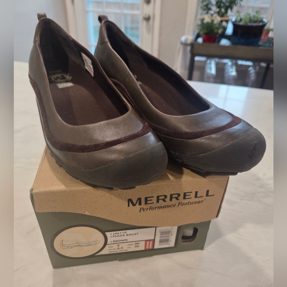 NEW Merrell Women's Dark Brown Air Cushion  PLAZA Comfort Shoes - Picture 4 of 7